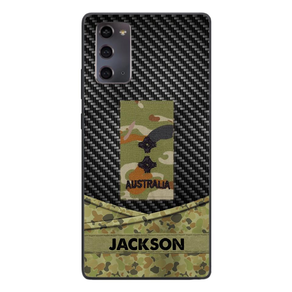 Personalized Australian Soldier Phone Case Camo Printed 22MAY-HC09