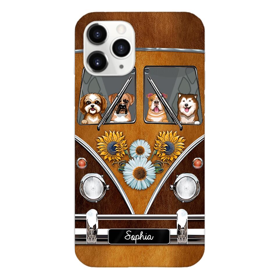 Personalized Dog Sunflower Phone Case Printed 22MAY-DT09