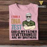 PERSONALIZED I TOOK A DNA TEST GOD IS MY FATHER CANADIAN VETERANS ARE MY BROTHERS TSHIRT QTDT1105