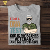 PERSONALIZED I TOOK A DNA TEST GOD IS MY FATHER CANADIAN VETERANS ARE MY BROTHERS TSHIRT QTDT1105