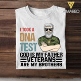 PERSONALIZED I TOOK A DNA TEST GOD IS MY FATHER CANADIAN VETERANS ARE MY BROTHERS TSHIRT QTDT1105