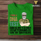PERSONALIZED I TOOK A DNA TEST GOD IS MY FATHER AUSTRALIAN VETERANS ARE MY BROTHERS TSHIRT QTDT1105