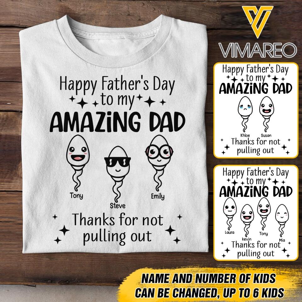 Personalized Father's Day Tshirt Printed 22MAY-DT11