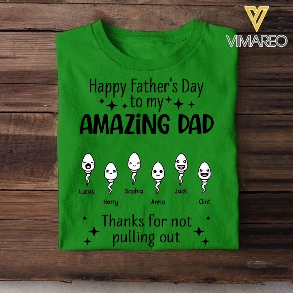 Personalized Father's Day Tshirt Printed 22MAY-DT11