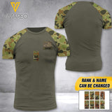 PERSONALIZED AUSTRALIAN ARMY WITH RANK TSHIRT PRINTED QTDT1205