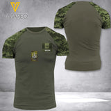 PERSONALIZED CANADIAN ARMY WITH RANK TSHIRT PRINTED QTDT1205