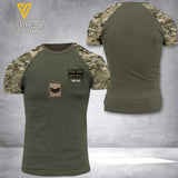 PERSONALIZED UK ARMY WITH RANK TSHIRT PRINTED QTDT1205