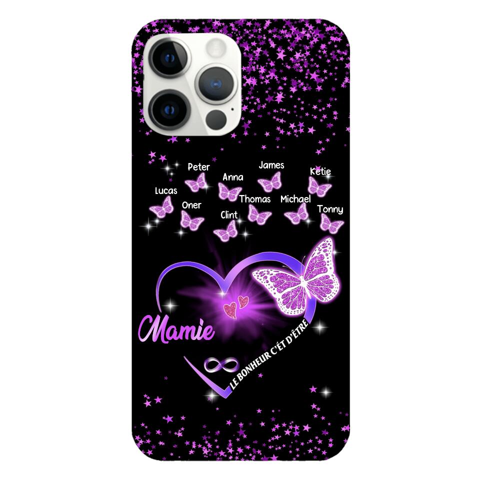 Coque de téléphone Mamie Enfant personnalisée imprimée 22MAY-DT12