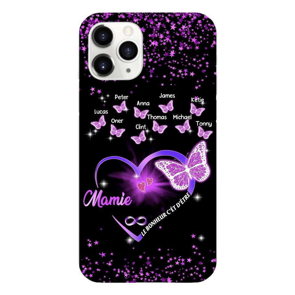 Coque de téléphone Mamie Enfant personnalisée imprimée 22MAY-DT12