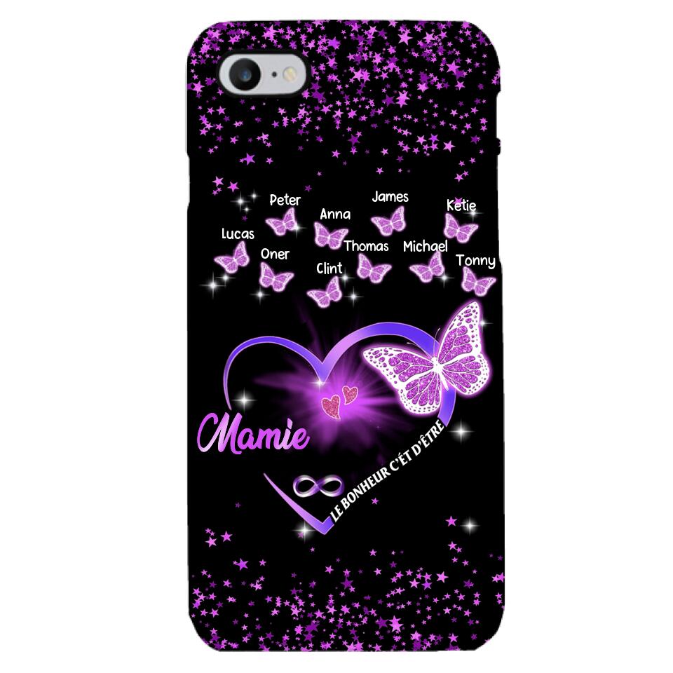 Coque de téléphone Mamie Enfant personnalisée imprimée 22MAY-DT12