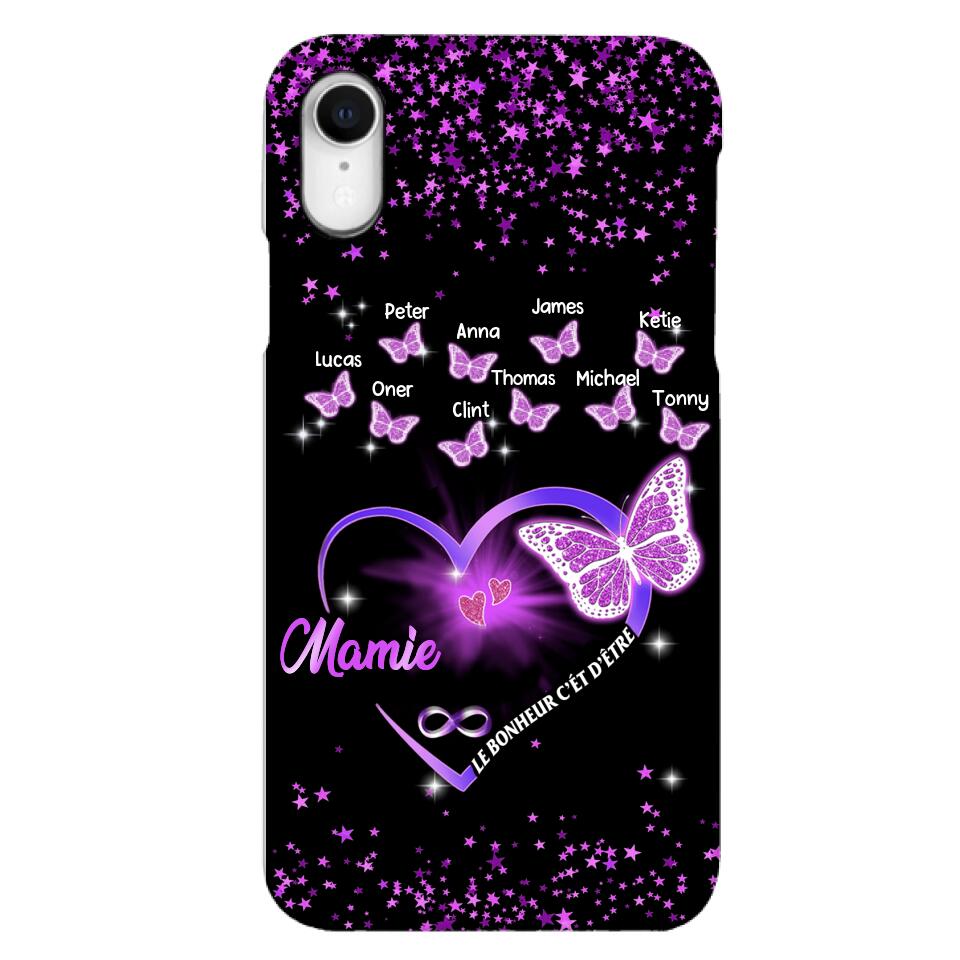 Coque de téléphone Mamie Enfant personnalisée imprimée 22MAY-DT12