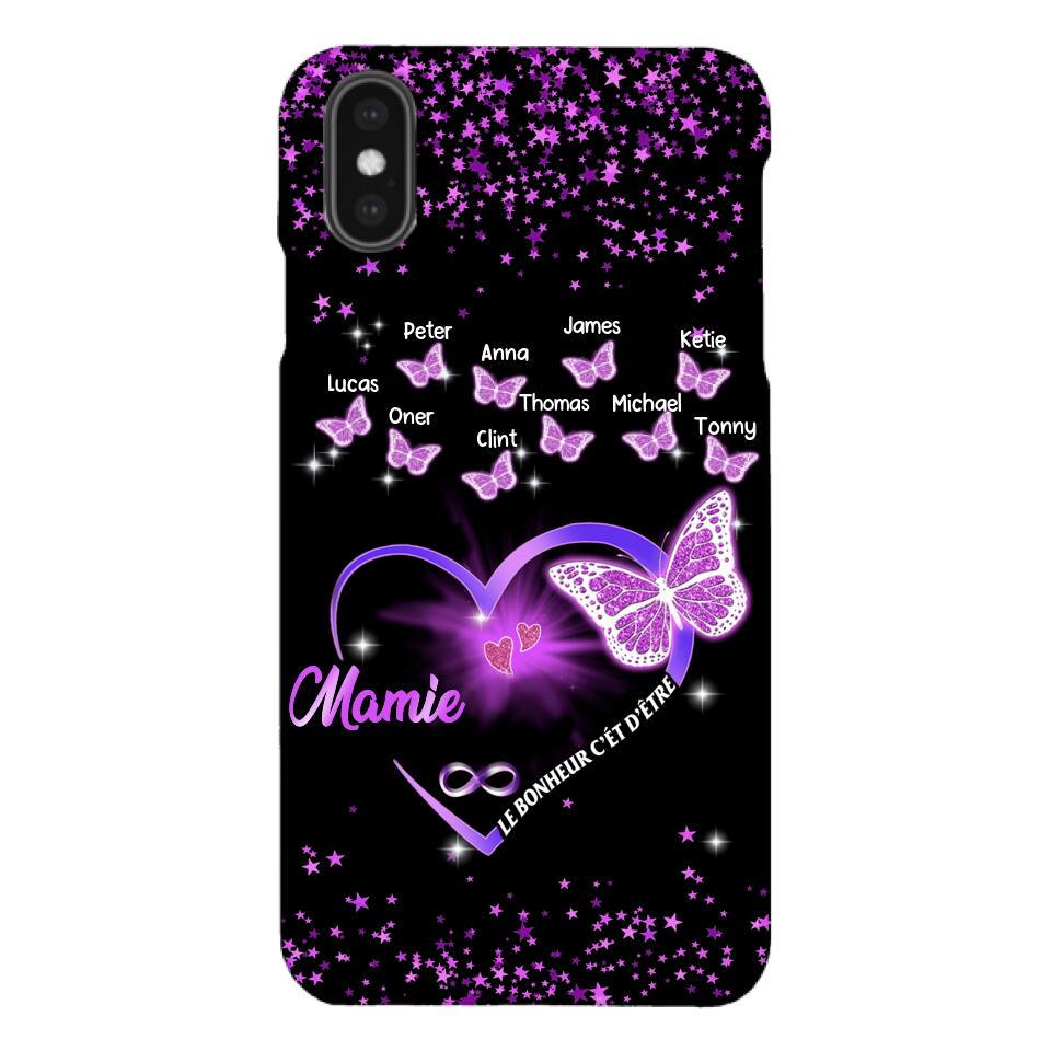 Coque de téléphone Mamie Enfant personnalisée imprimée 22MAY-DT12