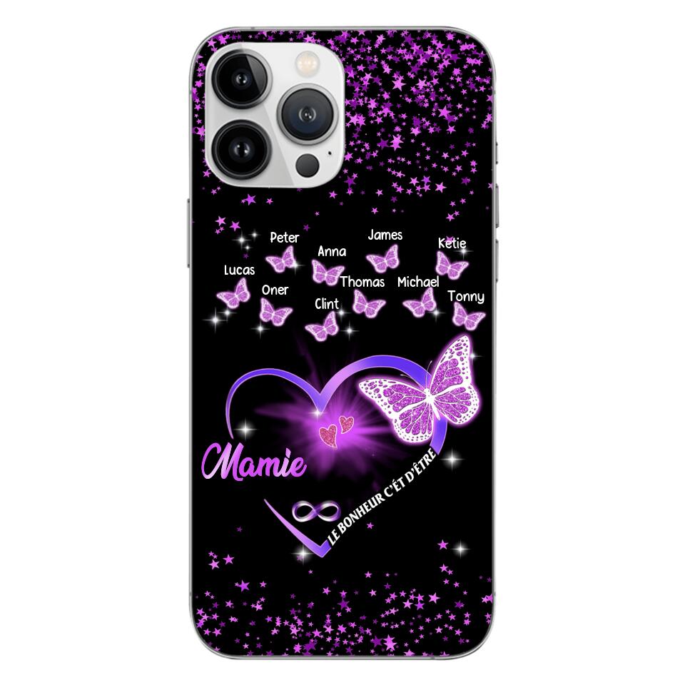 Coque de téléphone Mamie Enfant personnalisée imprimée 22MAY-DT12