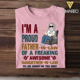 Personalized I'm A Proud Father-In-Law Tshirt Printed 22MAY-HQ12