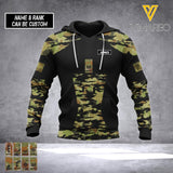 PERSONALIZED AUSTRALIAN ARMY RANK HOODIE OR TSHIRT 3D PRINTED QTHC1205