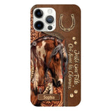 Coque de téléphone personnalisée Amoureux des chevaux imprimée 22MAY-HQ12