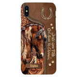 Coque de téléphone personnalisée Amoureux des chevaux imprimée 22MAY-HQ12