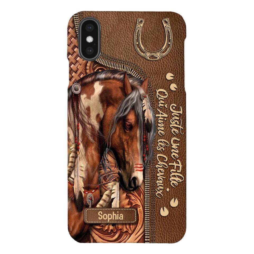 Coque de téléphone personnalisée Amoureux des chevaux imprimée 22MAY-HQ12