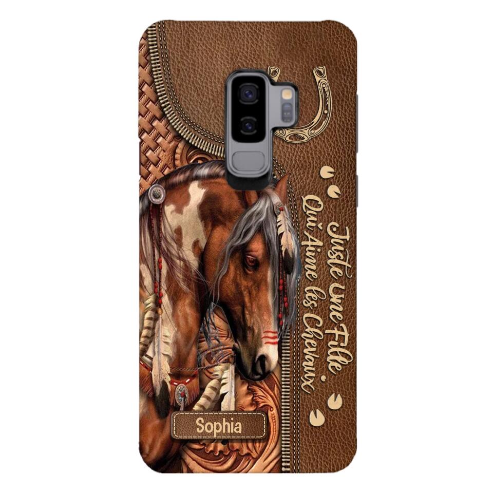 Coque de téléphone personnalisée Amoureux des chevaux imprimée 22MAY-HQ12