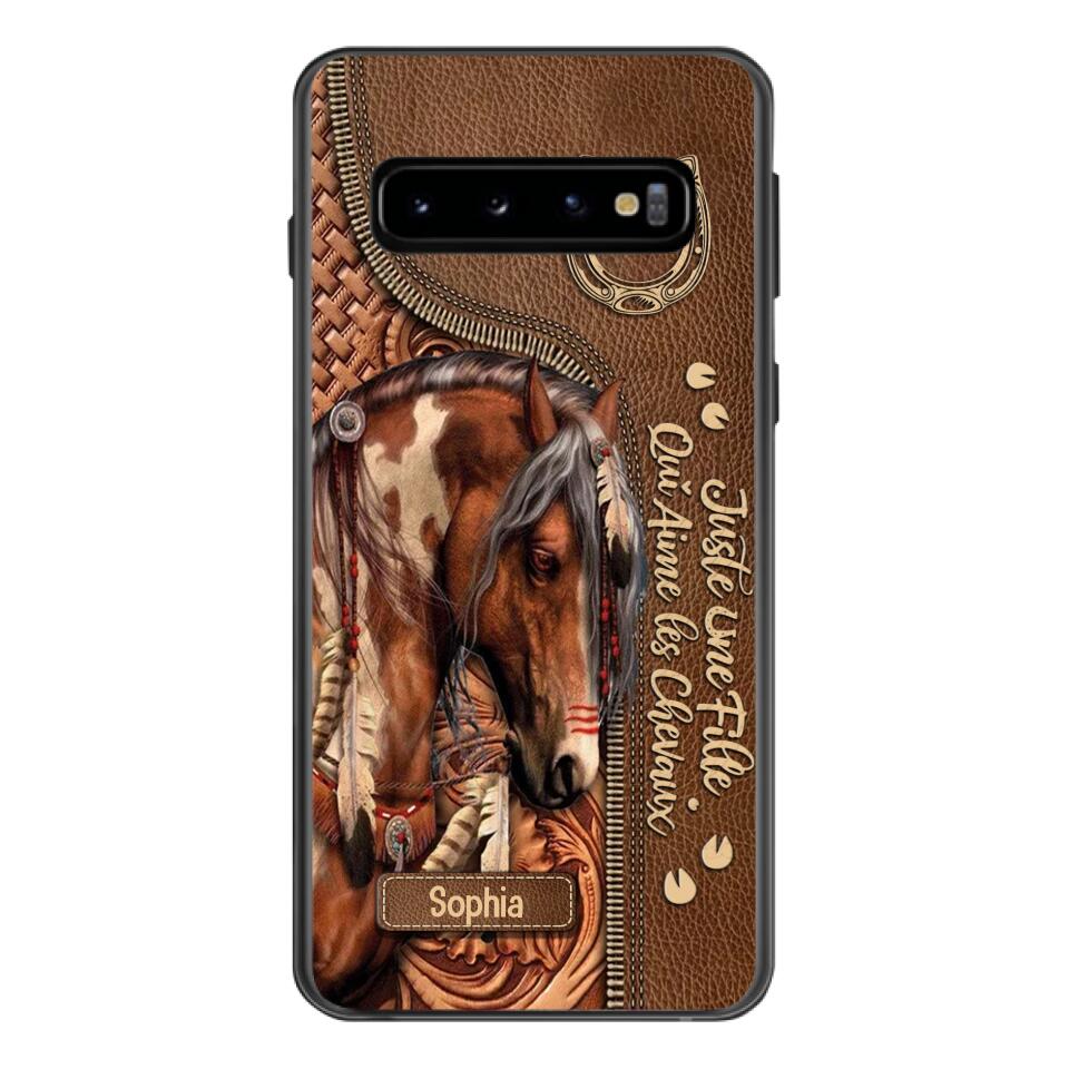 Coque de téléphone personnalisée Amoureux des chevaux imprimée 22MAY-HQ12