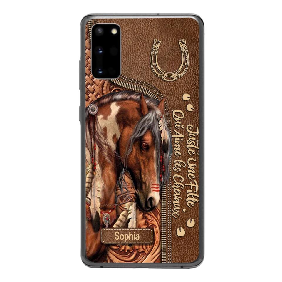 Coque de téléphone personnalisée Amoureux des chevaux imprimée 22MAY-HQ12