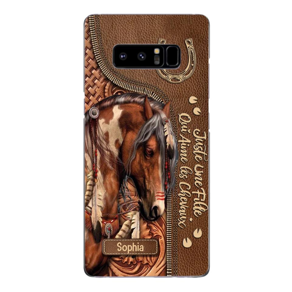 Coque de téléphone personnalisée Amoureux des chevaux imprimée 22MAY-HQ12