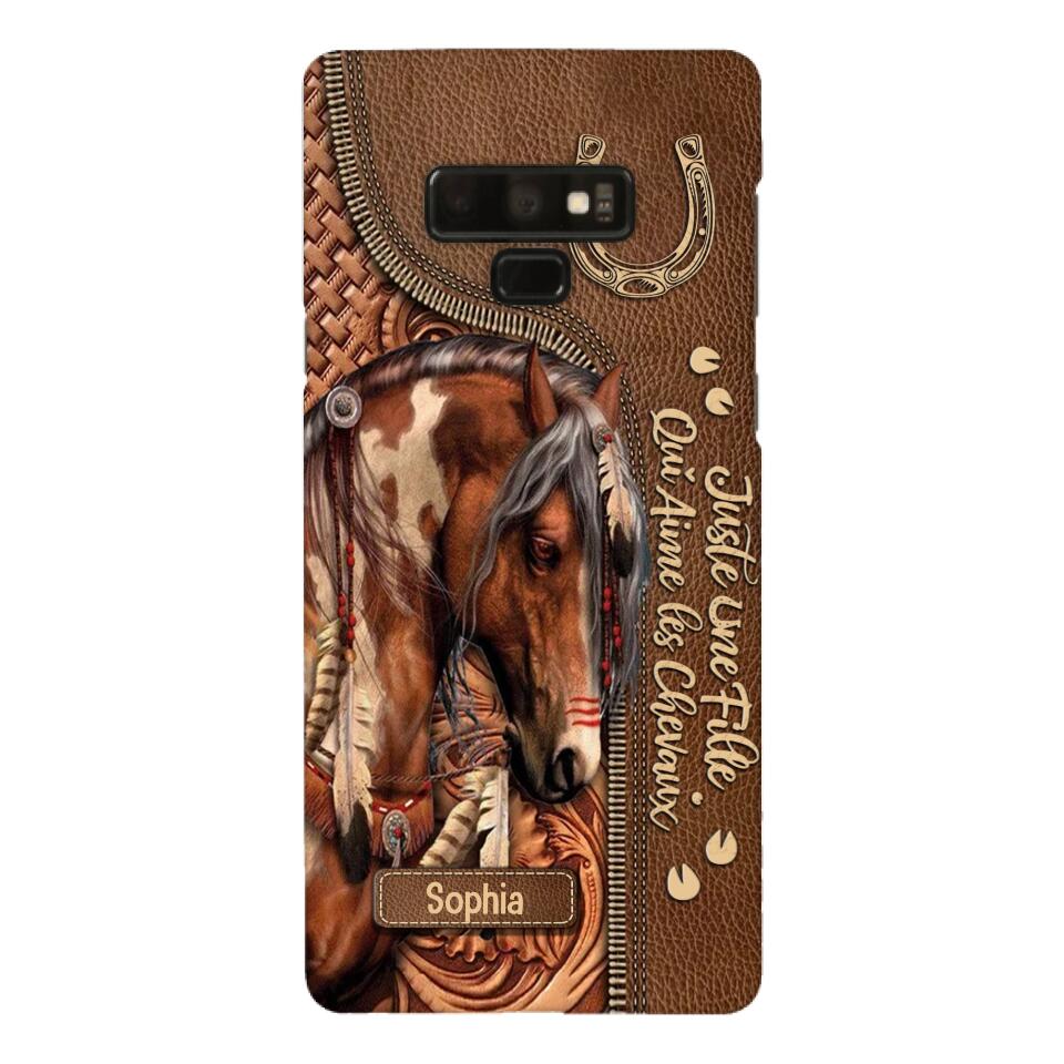 Coque de téléphone personnalisée Amoureux des chevaux imprimée 22MAY-HQ12