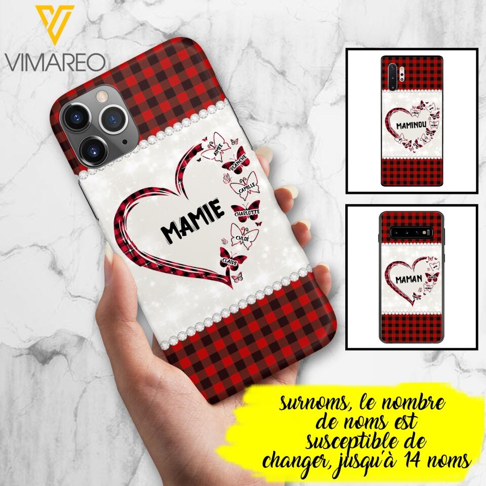 Coque de téléphone Mamie Enfant personnalisée imprimée 22MAY-HC12