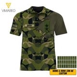 Dh Swedish Army Hawaii Shirt Printed HQ1205