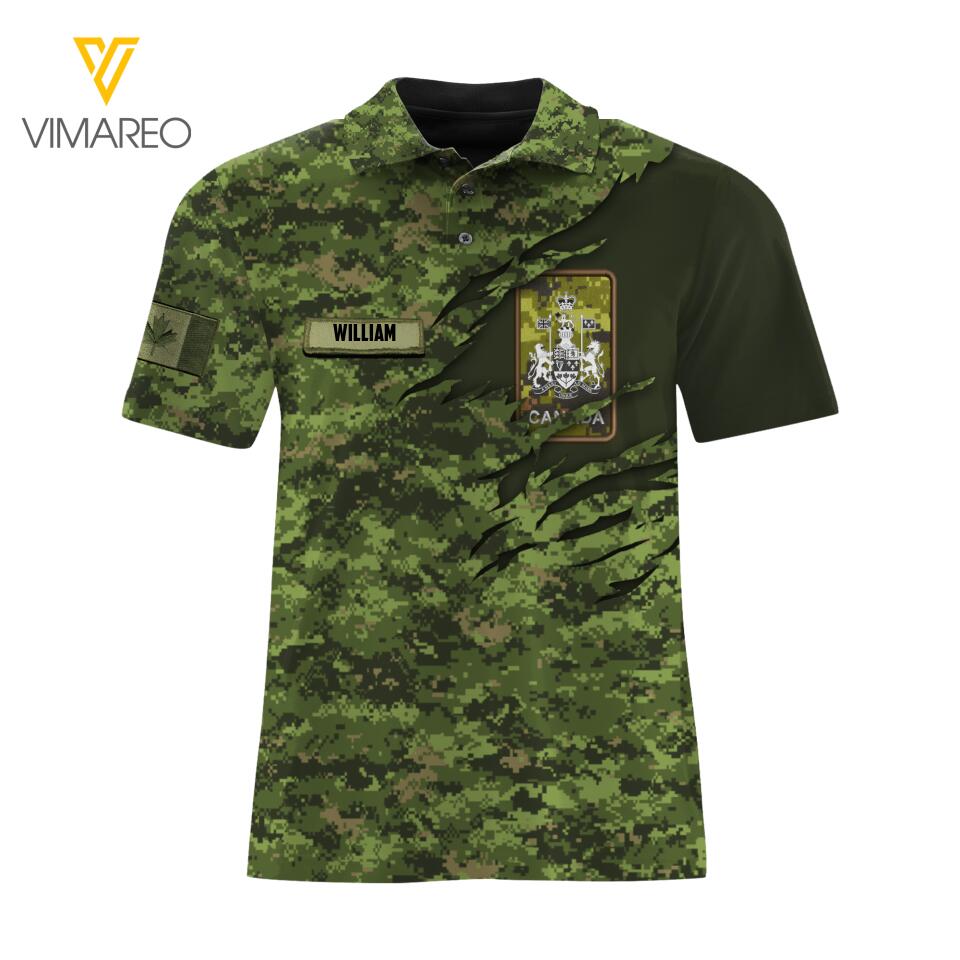 DH Canadian Army Hawaii Shirt Printed HQ1205