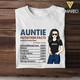 PERSONALIZED AUNTIE NUTRITION FACTS  TSHIRTS NQHC1305