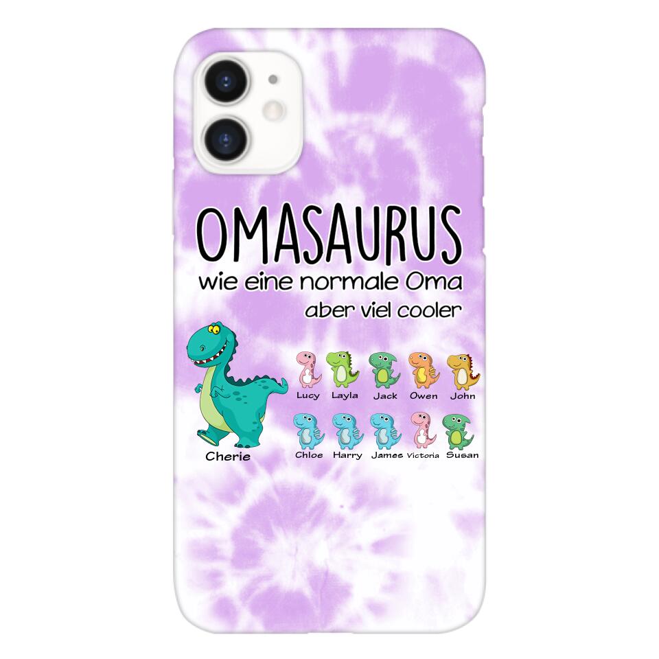 Personalisierte Omasaurus, Mamasaurus Handyhülle bedruckt 22MAY-LN12