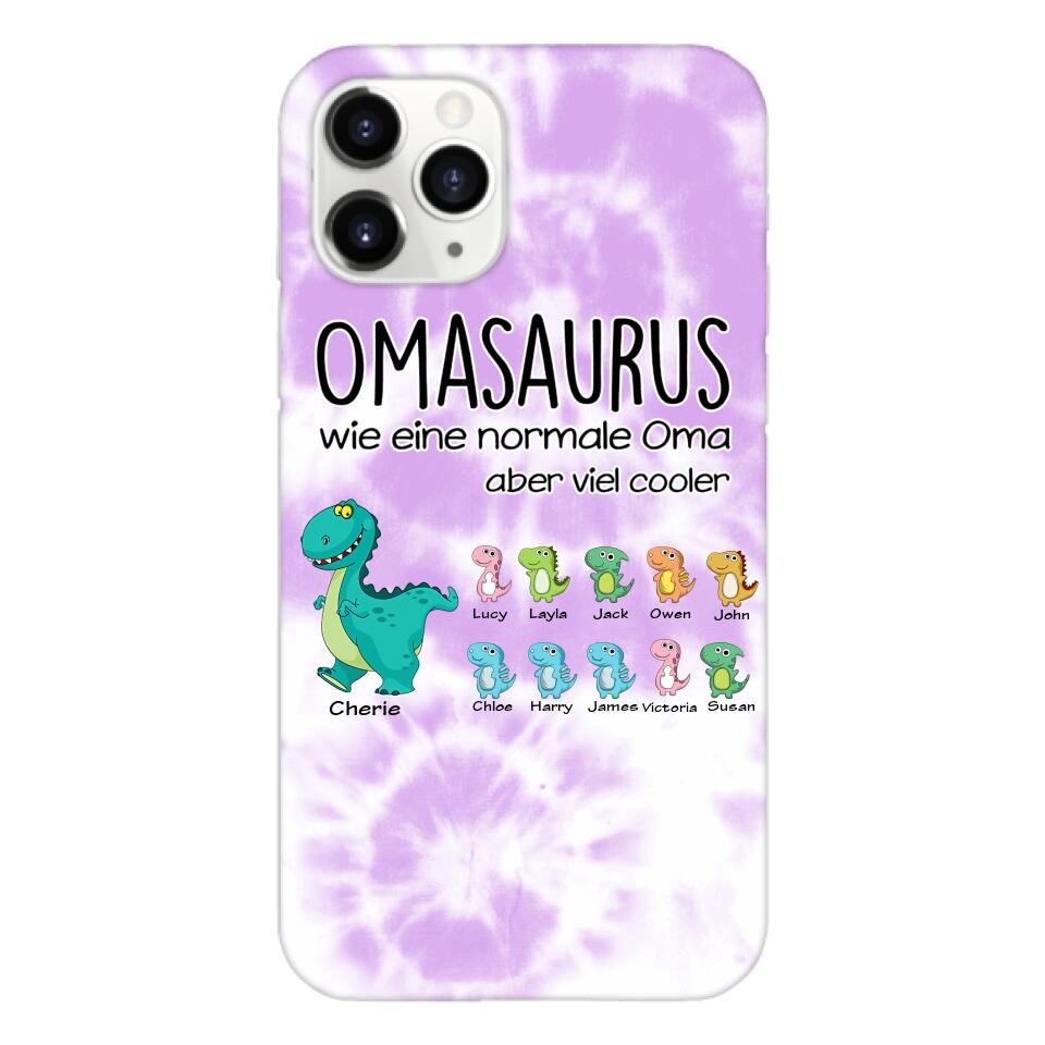 Personalisierte Omasaurus, Mamasaurus Handyhülle bedruckt 22MAY-LN12