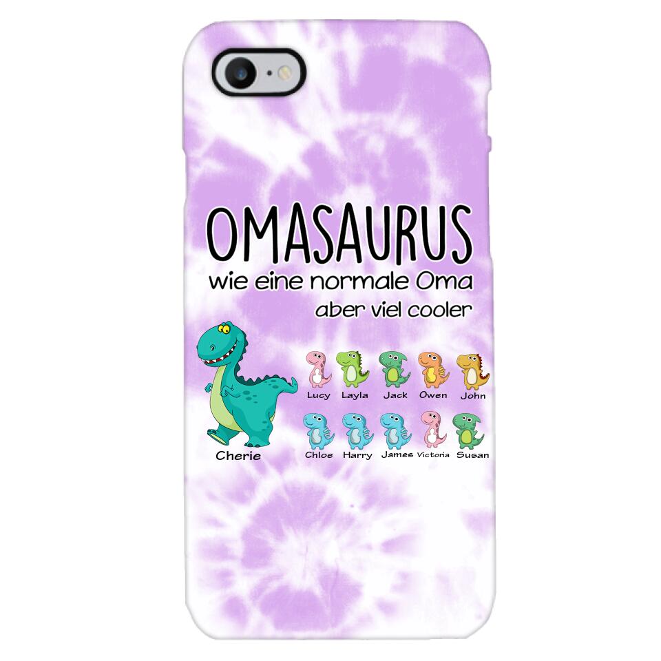 Personalisierte Omasaurus, Mamasaurus Handyhülle bedruckt 22MAY-LN12