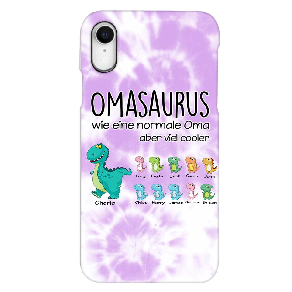 Personalisierte Omasaurus, Mamasaurus Handyhülle bedruckt 22MAY-LN12