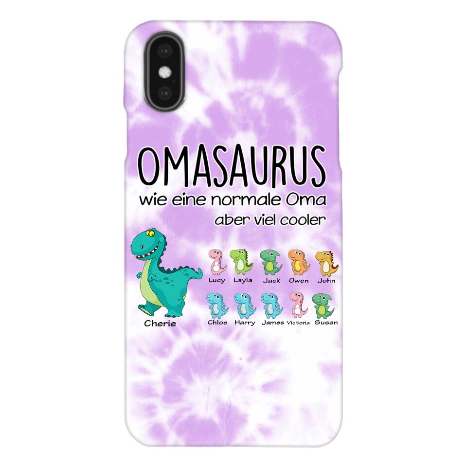 Personalisierte Omasaurus, Mamasaurus Handyhülle bedruckt 22MAY-LN12