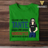 Personalisiert Tante Und Hundemutter Tshirt Gedruckt 22MAY-LN13