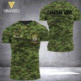 DH Personalized Canadian Soldier Tshirt 3D Printed HQ1305