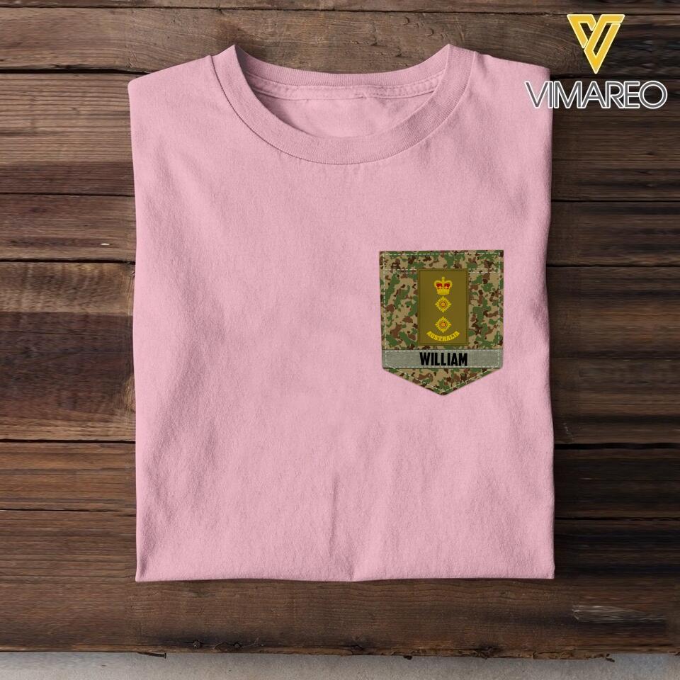 Personalized Australian Soldier Tshirt Printed 22MAY-NN13