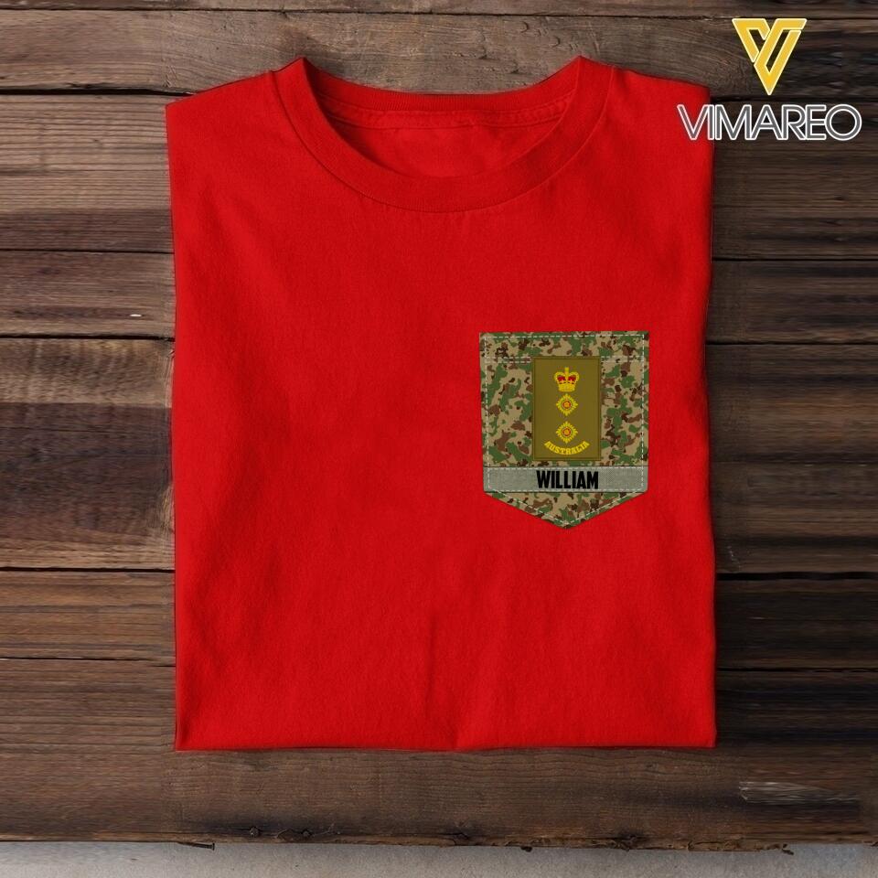 Personalized Australian Soldier Tshirt Printed 22MAY-NN13