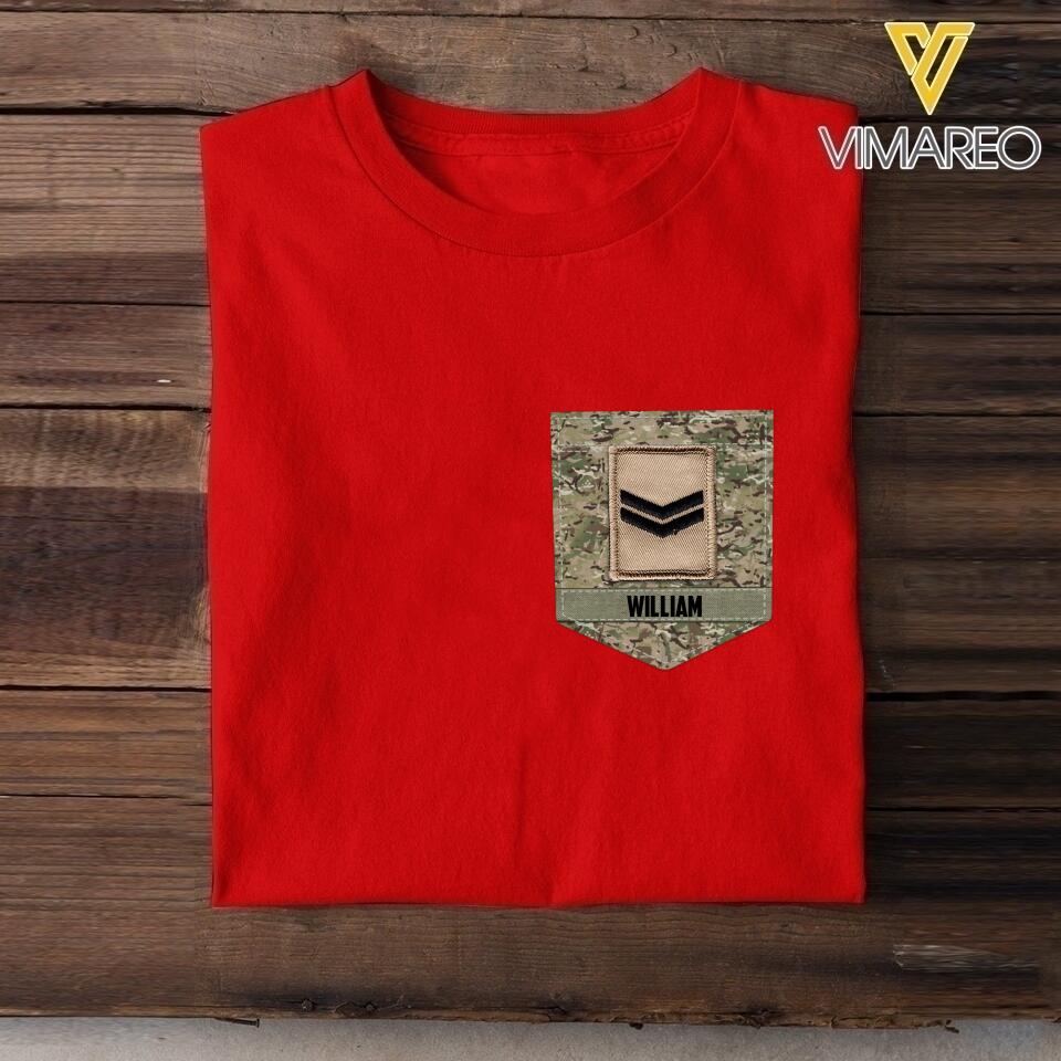 Personalized British Soldier Tshirt Printed 22MAY-NN13