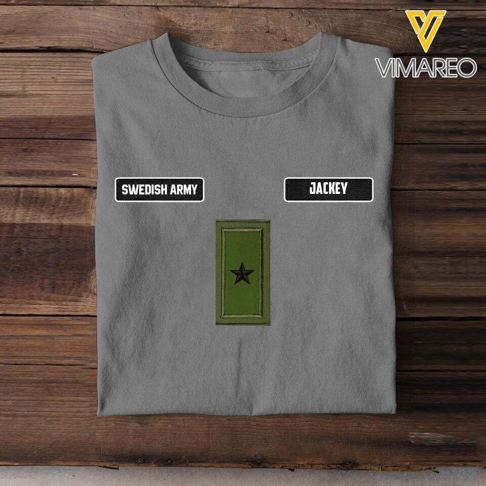 DH Personalized Swedish Soldier Tshirt Printed DT1605