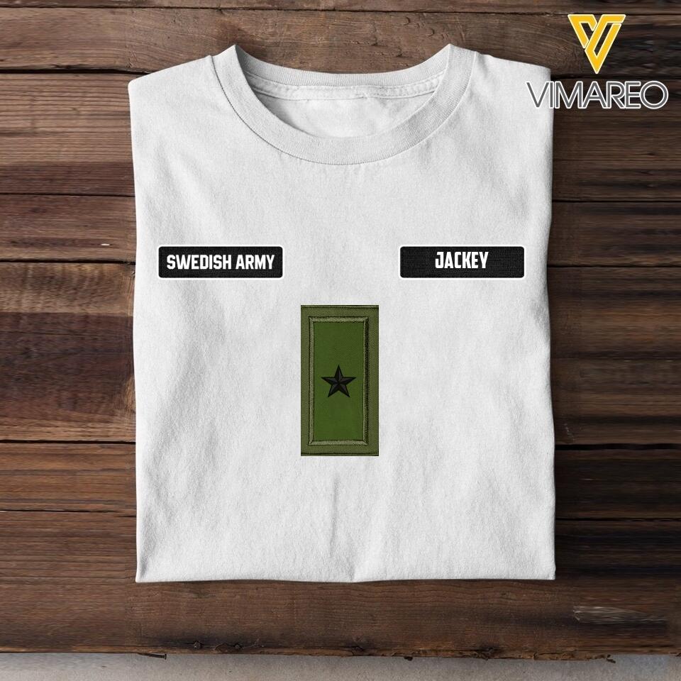 DH Personalized Swedish Soldier Tshirt Printed DT1605