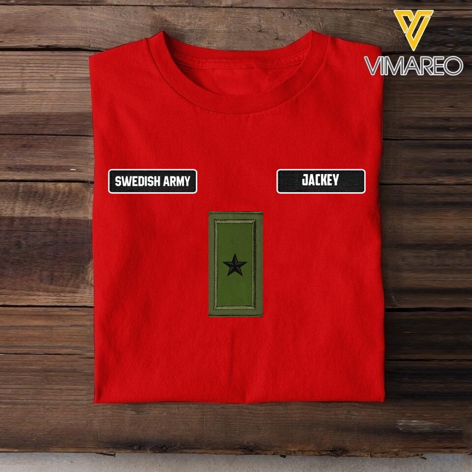 DH Personalized Swedish Soldier Tshirt Printed DT1605
