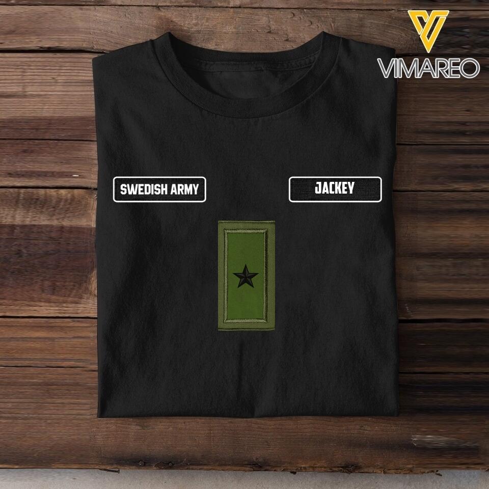 DH Personalized Swedish Soldier Tshirt Printed DT1605