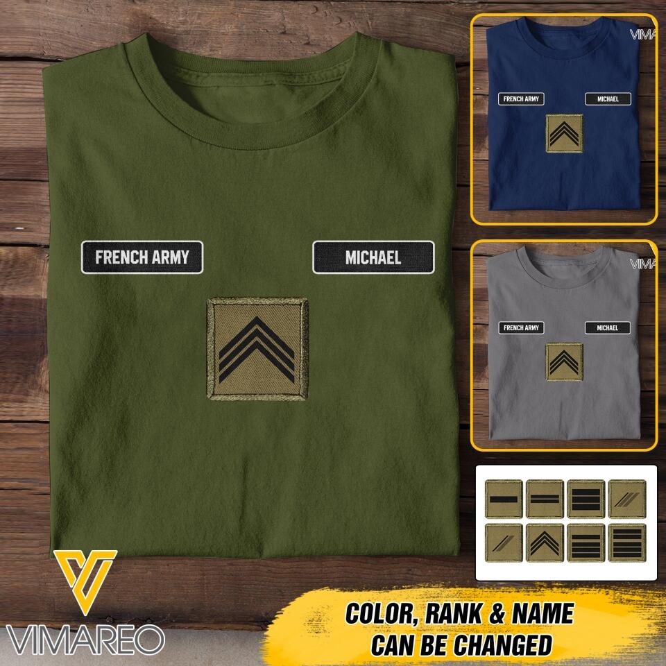 DH Personalized French Soldier Tshirt Printed DT1605