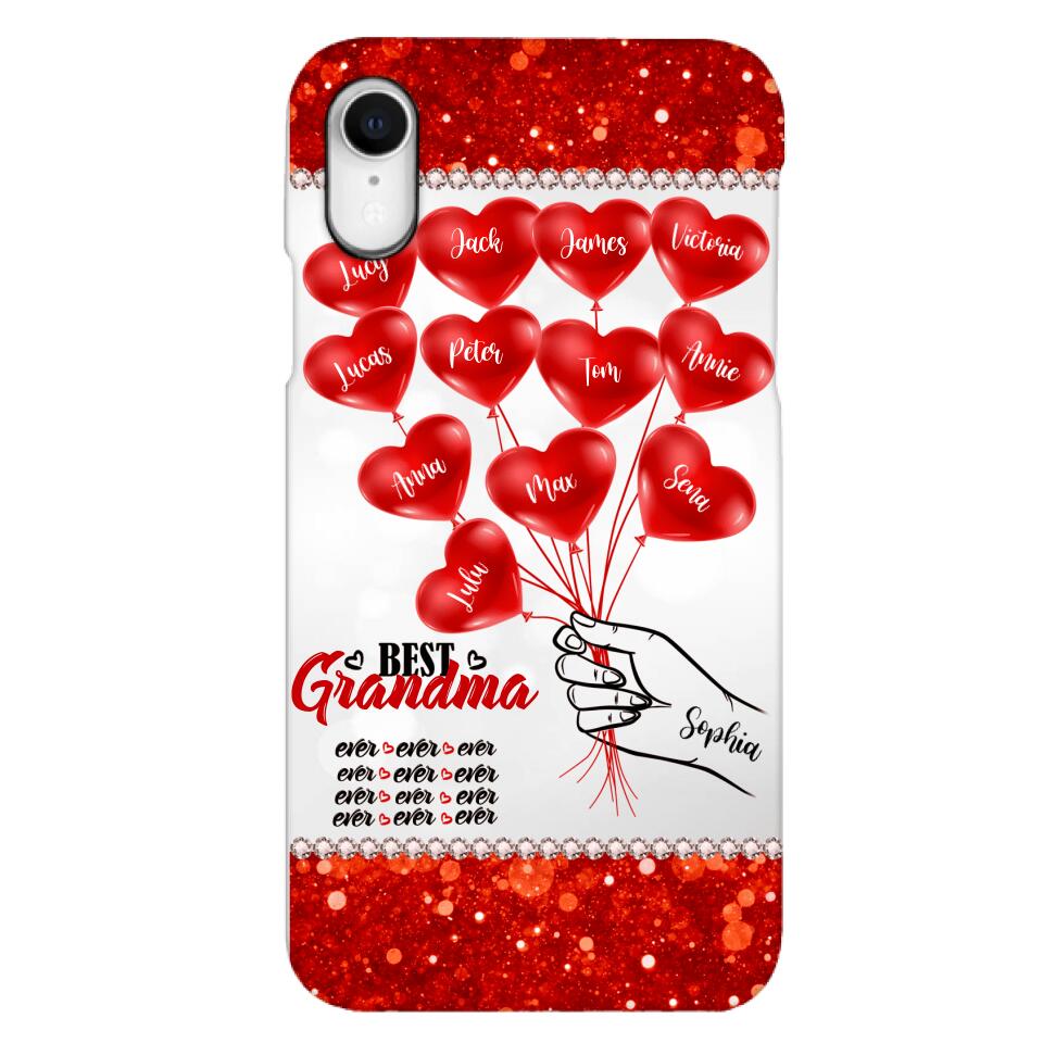 PERSONALIZED BEST GRANDMA EVER KID NAME BALLOONS PHONECASE QTHC1605