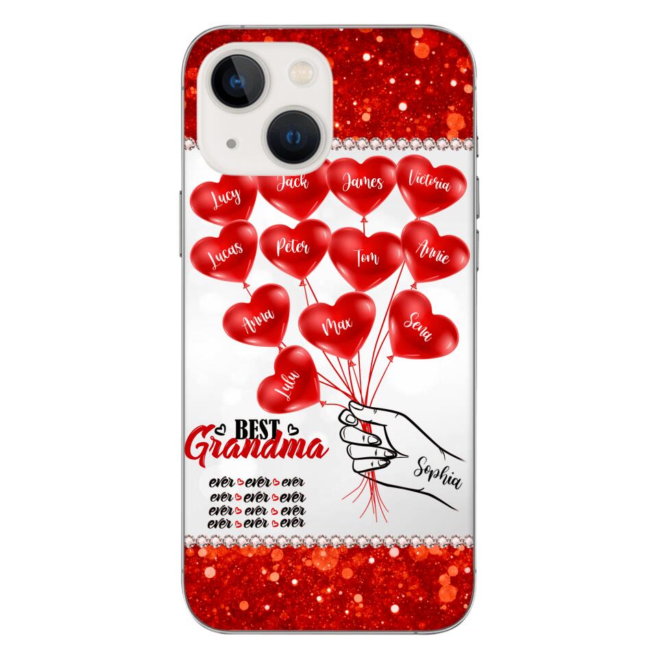 PERSONALIZED BEST GRANDMA EVER KID NAME BALLOONS PHONECASE QTHC1605