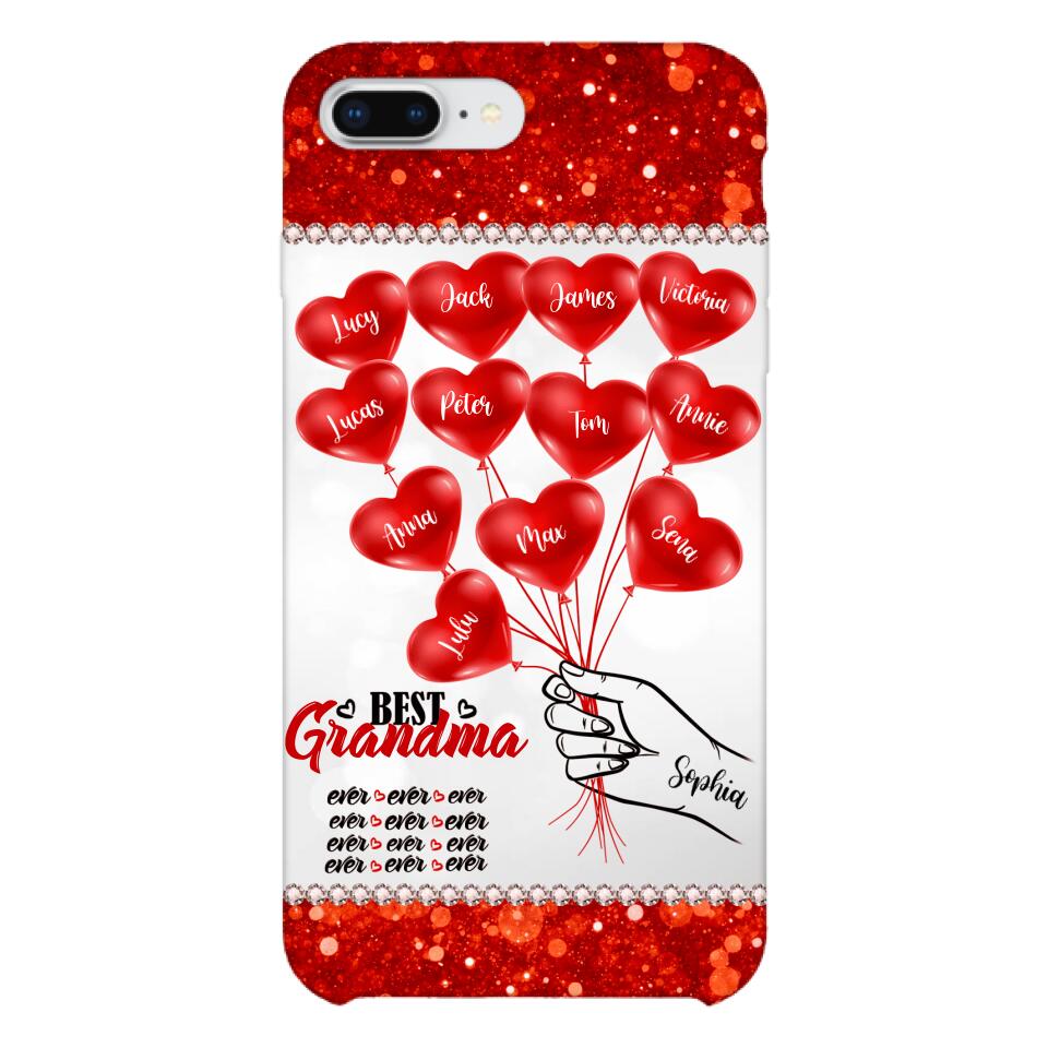 PERSONALIZED BEST GRANDMA EVER KID NAME BALLOONS PHONECASE QTHC1605