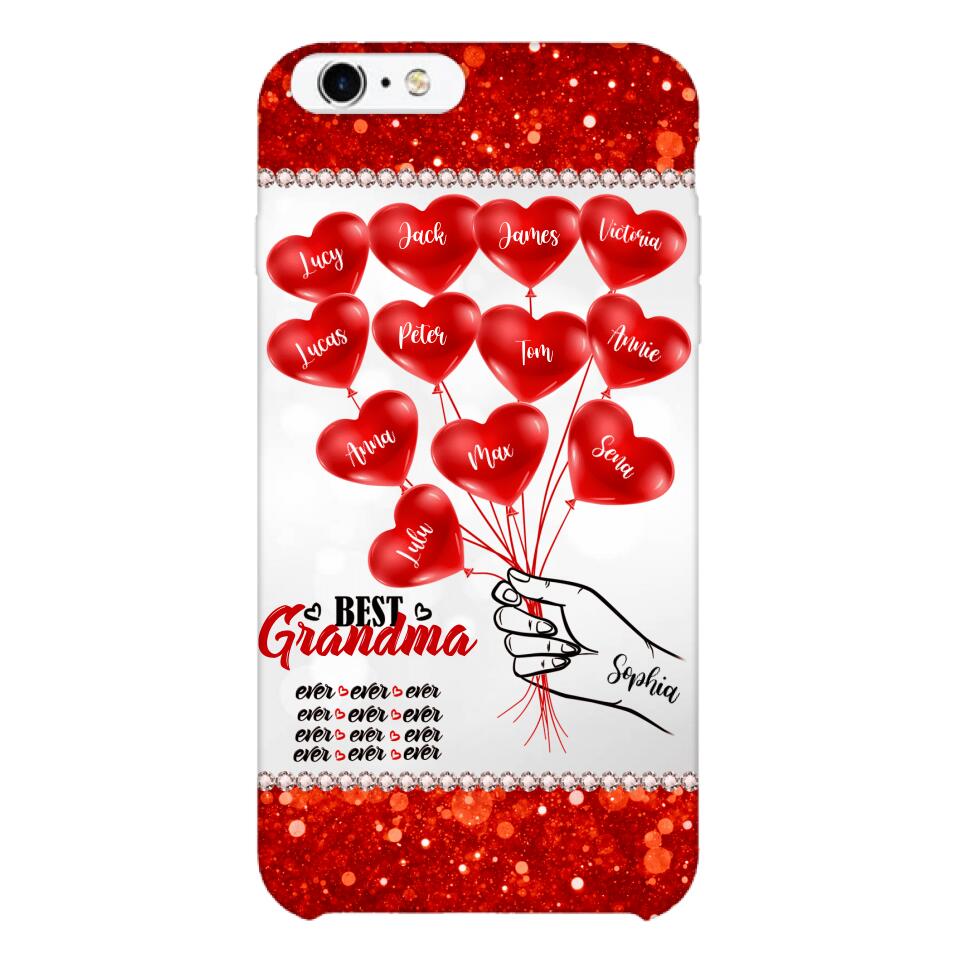 PERSONALIZED BEST GRANDMA EVER KID NAME BALLOONS PHONECASE QTHC1605